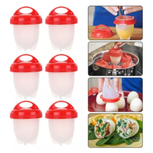 FORMA DE SILICONE PARA COZINHAR OVO KIT COM 6 PEÇAS
