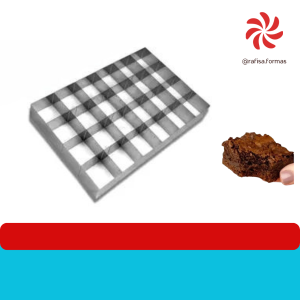 CORTADOR DE BROWNIE EM ALUMÍNIO – 3X3 CM – COM 36 CAVIDADES – UNIDADE