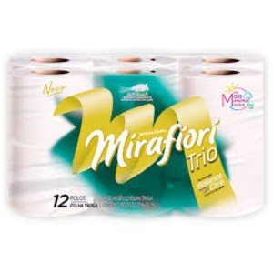 PAPEL HIG FOLHA TRIPLA MIRAFIORI 12 ROLOS C/ 20 METROS